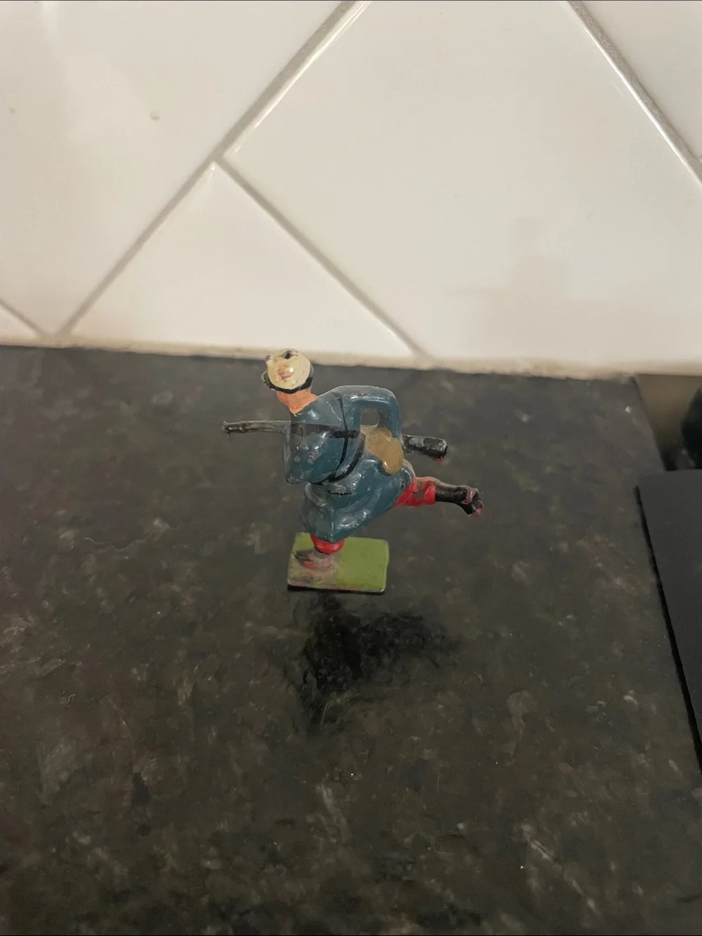 Decorative Toy Soldier Figurine in Blue, Red, and Green